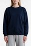 Selanik Fabric Crew Neck Blue Sweatshirt Comfortable Fit - 3