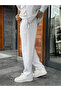 Light Gray Panda Fabric Pipe Leg Sweatpants Mrk-2875 - 6