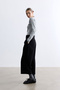 Black Double Bridged Gabardine Pants - 5