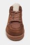 Lamby Brown Suede Fur Detail Lace-Up Thick Sole Women's Sneaker Boots - 5