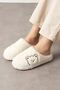 Kogi White Teddy Bear Detailed Plush Women's Winter House Slippers - 2