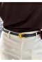 Black&Gold Pros Belt (1.30 cm Leather, 2.80 cm Buckle Width)