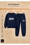 Kids' Bro Football Printed Hoodless Sweatshirt Tracksuit Set - Ages 3-12