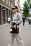 Women's Brown Long Strap Plush Shoulder Bag with Accessories Wb20002357 - 2