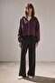 Hooded Basic Zippered Sweatshirt - 3