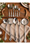 Silver 89 Piece 12 Person Fork Spoon Knife and Luxury Serving Set
