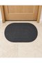 Oval Jute Door Mat 40X60 cm Knitted Textured Decorative Rug - 6