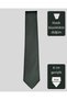 Dark Green Tie with Gray Stripes – 8 cm Wide - 4