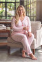 Reported Interlock Fabric Collar Buttoned Winter Plus Size Women's Pajama Set 2900