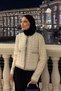 Elera Glitter Angora Jacket Ecru