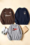 Unisex Mixed Printed Crew Neck Sweatshirt Set – Pack of 3