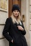 Knitwear Women's Beanie with Metal Flower Accessories - 3
