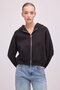Hooded Basic Zippered Sweatshirt