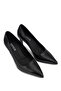 Women's Genuine Leather Black Heeled Shoes - 2