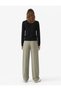 Half-Buttoned Stand-Up Collar Long-Sleeved Viscose Knitwear Sweater - 3