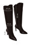 Women's Brown Thin Heeled Leather Boots Wf160009Dv - 4