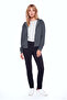 Women's Regular Fit Stone Patterned Hooded Long Sleeve Anthracite Sweatshirt - 2