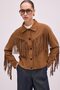 Tasseled Suede Short Jacket