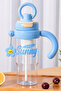Portosino Bpa-Free Easy-To-Carry Detox Water Bottle with Compartments 1200ml (1.2L) Blue - 3