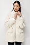 Teddy Fabric Coat with Elastic Waist