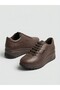 D26Ka-3390 Genuine Leather with Rubber Laces 5cm Padded Sole Daily Sports Shoes for Women - 2