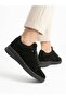Women's Black Genuine Leather Orthopedic Sole Rubber Laced Casual Shoes - 3