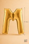 Gold Foil Balloon Letter m 40 Inch 102 Cm, Helium Compatible Gold Color Large Letter Balloon - 2