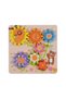 Flower Wheels Gears Game Wooden Toy