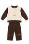 1-4 Years Old Tiny Roar Boy's Suit-Latte