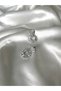 Women's Silver Color Stone Ringed Steel Earrings - 3
