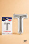 Silver Foil Balloon Letter t 40 Inch 102 Cm, Helium Compatible Silver Color Large Size Letter Balloon