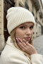Self-Fashioned Bow Patterned Women's Beanie with Pearls - 3