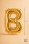Gold Foil Balloon Letter B 16 Inch 40 Cm, Gold Color Name and Birthday Party Decoration - 2