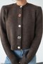 Women's Stone Button Detailed Soft Premium Cardigan - 2