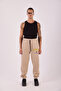 Men's Beige Oxford Jogger Pants