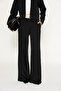 Rosera Women's Organic Cotton Stoned Drawstring Black Trousers - 2
