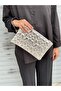 Women's Silver Star Quilted Portfolio Handbag with Wrist Strap Zippered Clutch Multi-Purpose Makeup Bag - 5