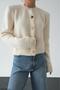 Women's Stone Button Detailed Soft Premium Cardigan - 3