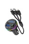 Wireless Car FM Transmitter BT V5.0 with Colorful LED Lights - Convenient MP3 Player with charge cable