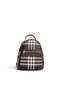 Coffee - Brown Striped Plaid Women's Backpack Sp983