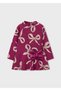 Girl's Fuchsia Dress with Bow and Bag