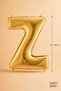 Gold Foil Balloon Letter Z 16 Inch 40 Cm, Gold Color Name and Birthday Party Decoration - 2