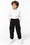 H&C Boys' Cargo Pocket Sweatpants Slim Ribbed Jogger School Sweatpants with Elastic Waist and Cuffs - 3