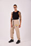 Men's Beige Oxford Jogger Pants - 2
