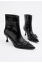 Paris Heel-Headed Shoes with Pointed Toes and Double Buckles