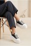 Women's Silvery Lace-Up High Platform Sole Sneaker Mesh Comfortable Walking and Daily Sports Shoes Thick Sole Sneaker Bridal Shoes