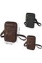 Brown Leather Men's Small Size Bag with Hand and Shoulder Strap - 3