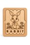 🧩   Montessori Wooden Rabbit Puzzle 20X25 cm |   Rabbit Themed Educational Wooden Puzzle |   Children's Puzzle 🐰 🌿