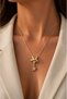 Xuping Gold Color, Star-Tipped Dangle Necklace 40+5cm Acr9777