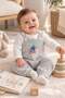 Baby Girl Ice Cream Detailed Pom-Pom Knitwear Salopet Jumpsuit Long Sleeve Bodysuit 2-Piece Set 3-6-9-12 Months - 3